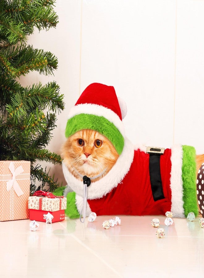 زي تنكري لعيد الميلاد من دانسي ديزي، لون أخضر ليموني، زي حيوان أليف، زي مخملي أخضر فروي، زي تنكري، ملابس لطيفة ومضحكة للكلاب والقطط في عيد الميلاد، هدايا للحفلات (مقاس كبير). - Image 5